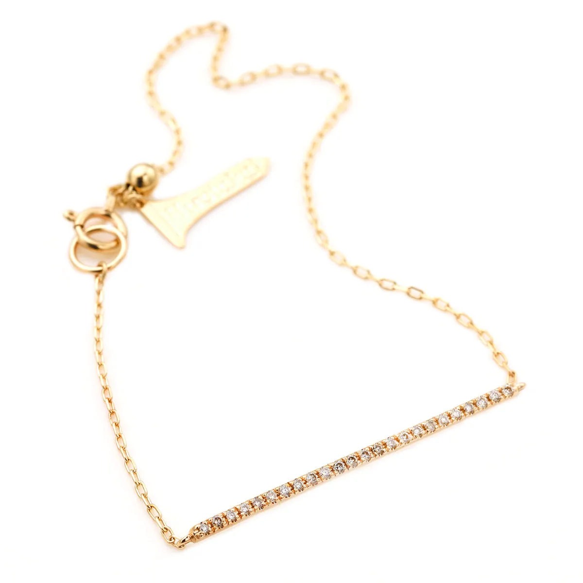 GOSSAMER Diamond Long Bar Bracelet