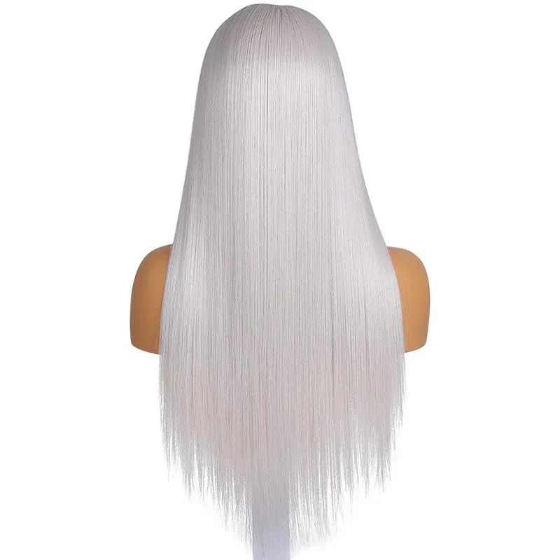 Headband Wig-60# Boho Style Sleek Straight Synthetic Hair 180% Density