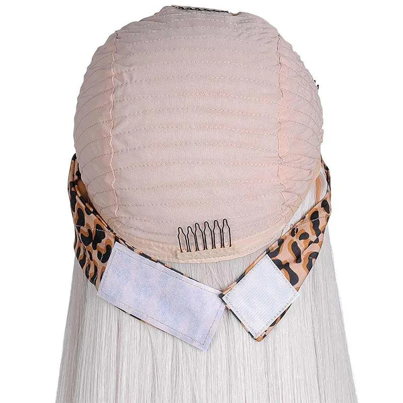 Headband Wig-60# Boho Style Sleek Straight Synthetic Hair 180% Density