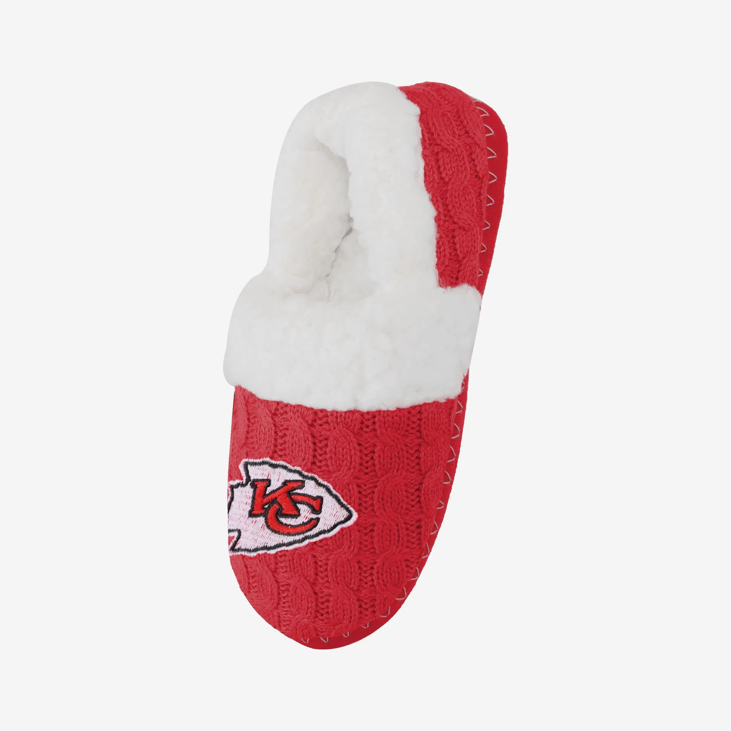Kansas City Chiefs Womens Team Color Moccasin Slipper
