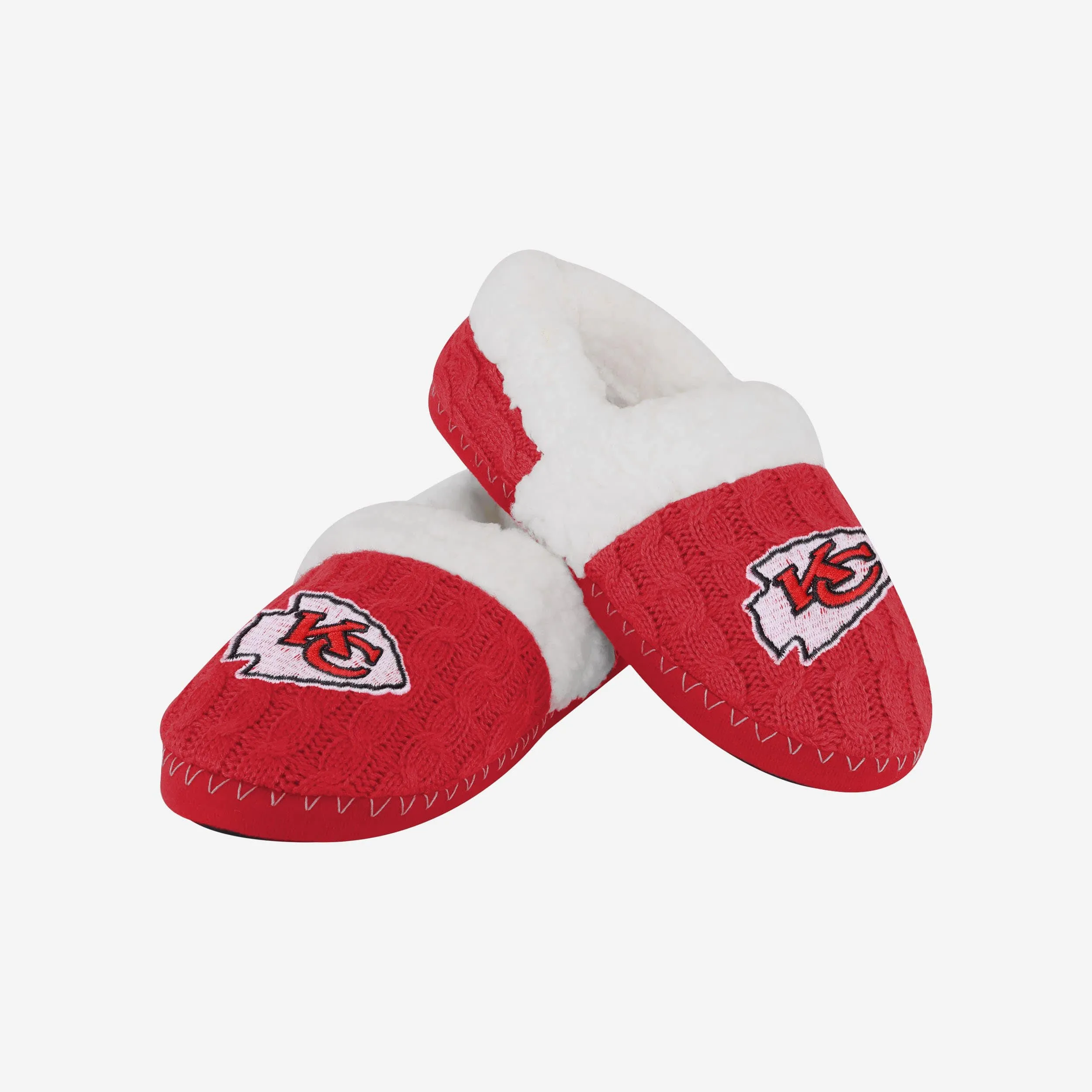 Kansas City Chiefs Womens Team Color Moccasin Slipper