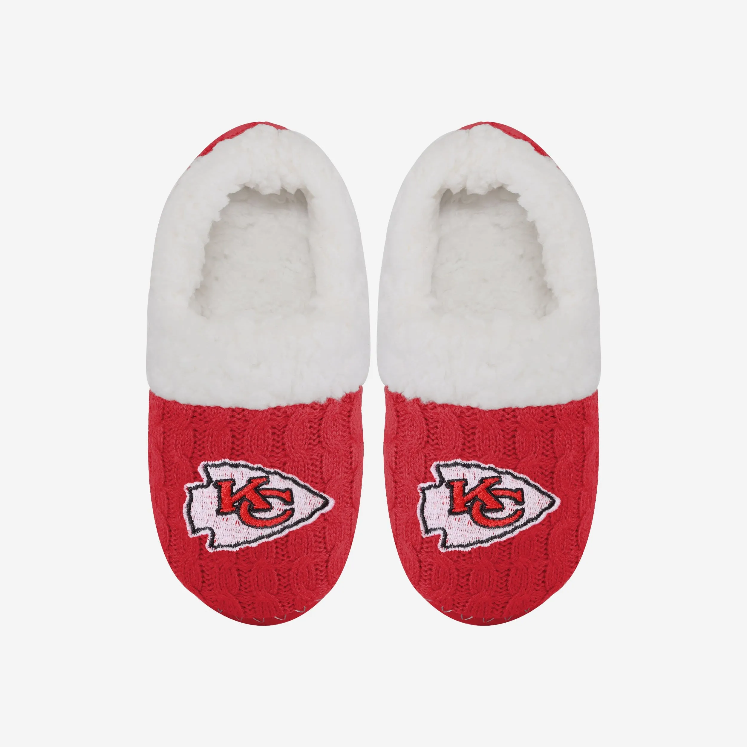 Kansas City Chiefs Womens Team Color Moccasin Slipper