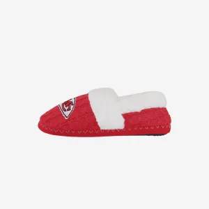 Kansas City Chiefs Womens Team Color Moccasin Slipper