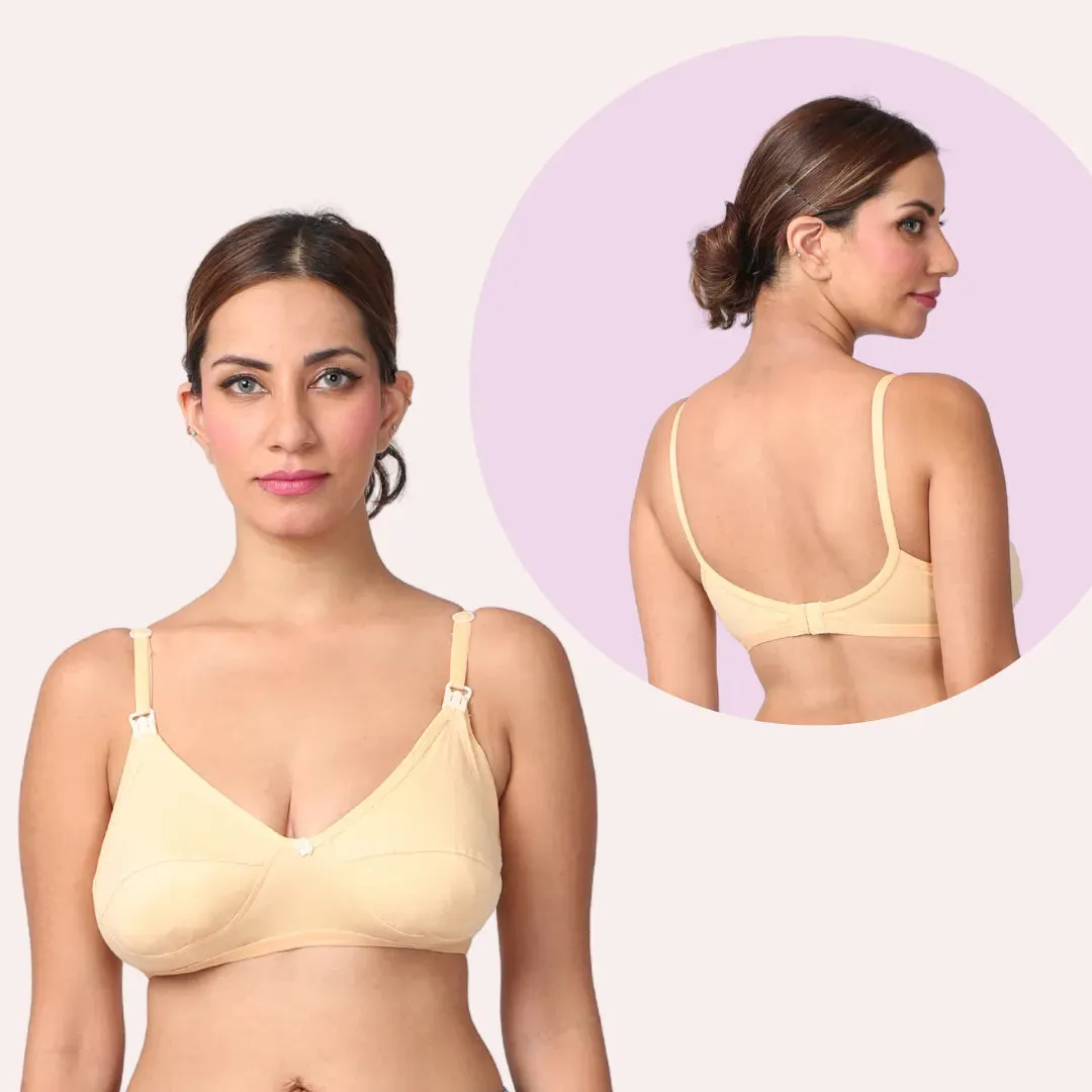 Leakproof Nursing Bra | Breathable Cups | Adjustable Straps | 3-Pack