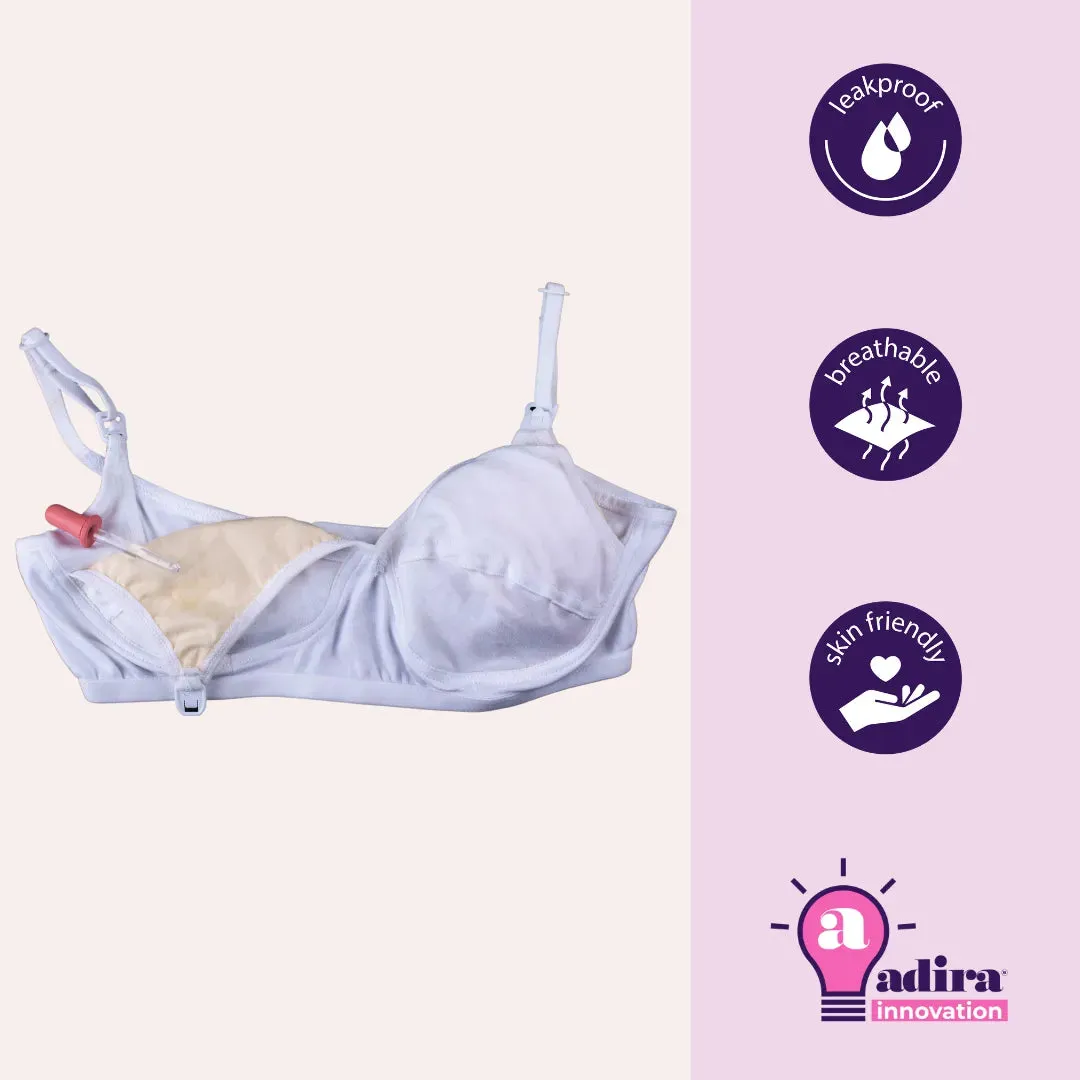 Leakproof Nursing Bra | Breathable Cups | Adjustable Straps | 3-Pack
