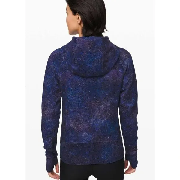 Lululemon Scuba Hoodie Light Cotton Fleece Size 2 Polar Lights Blue Multi