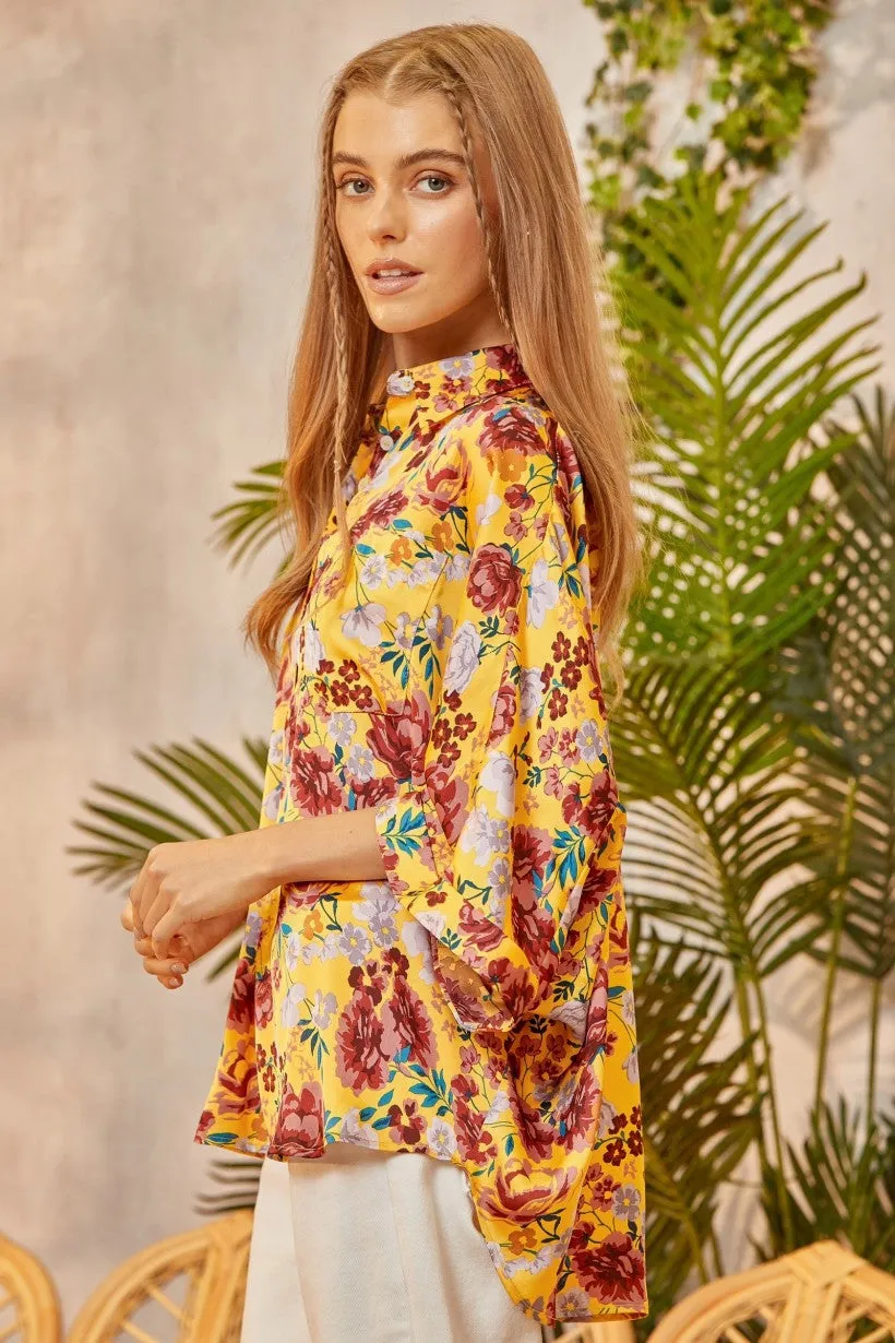 Maribelle Printed Oversized Blouse