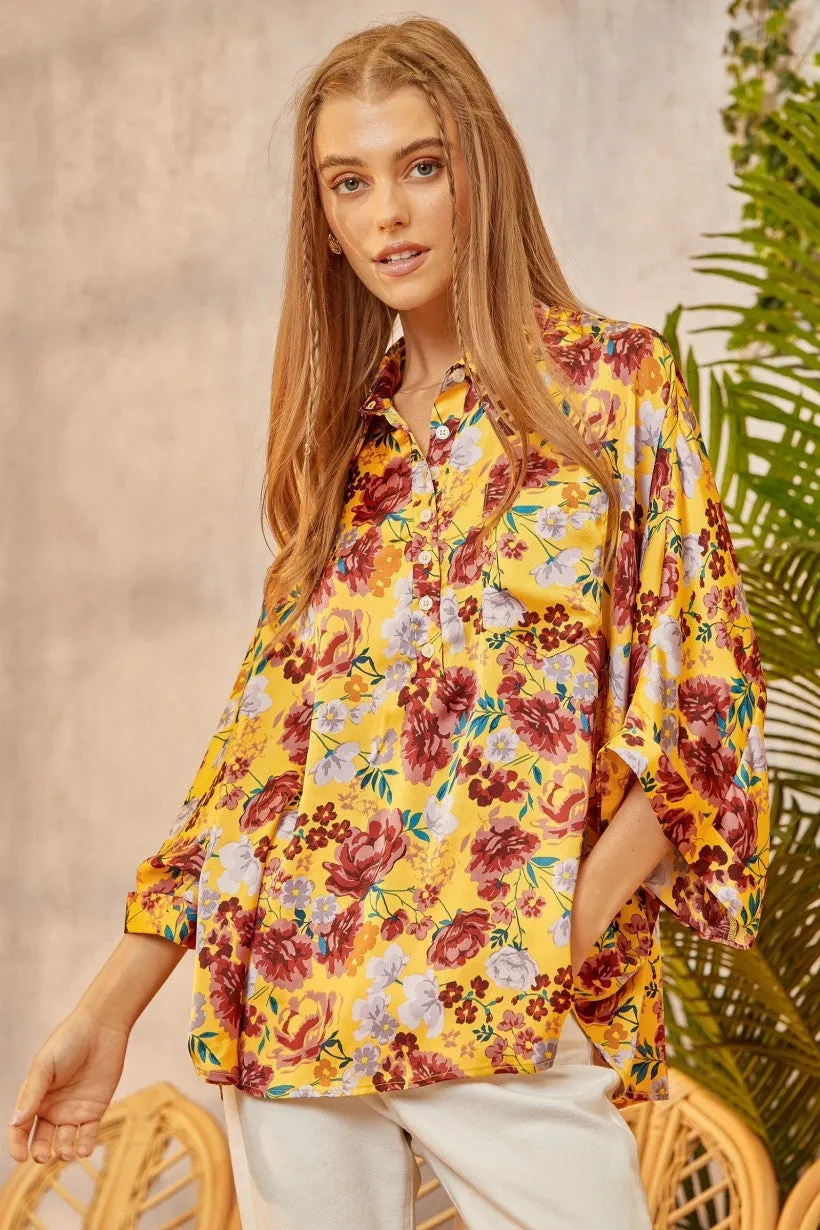 Maribelle Printed Oversized Blouse