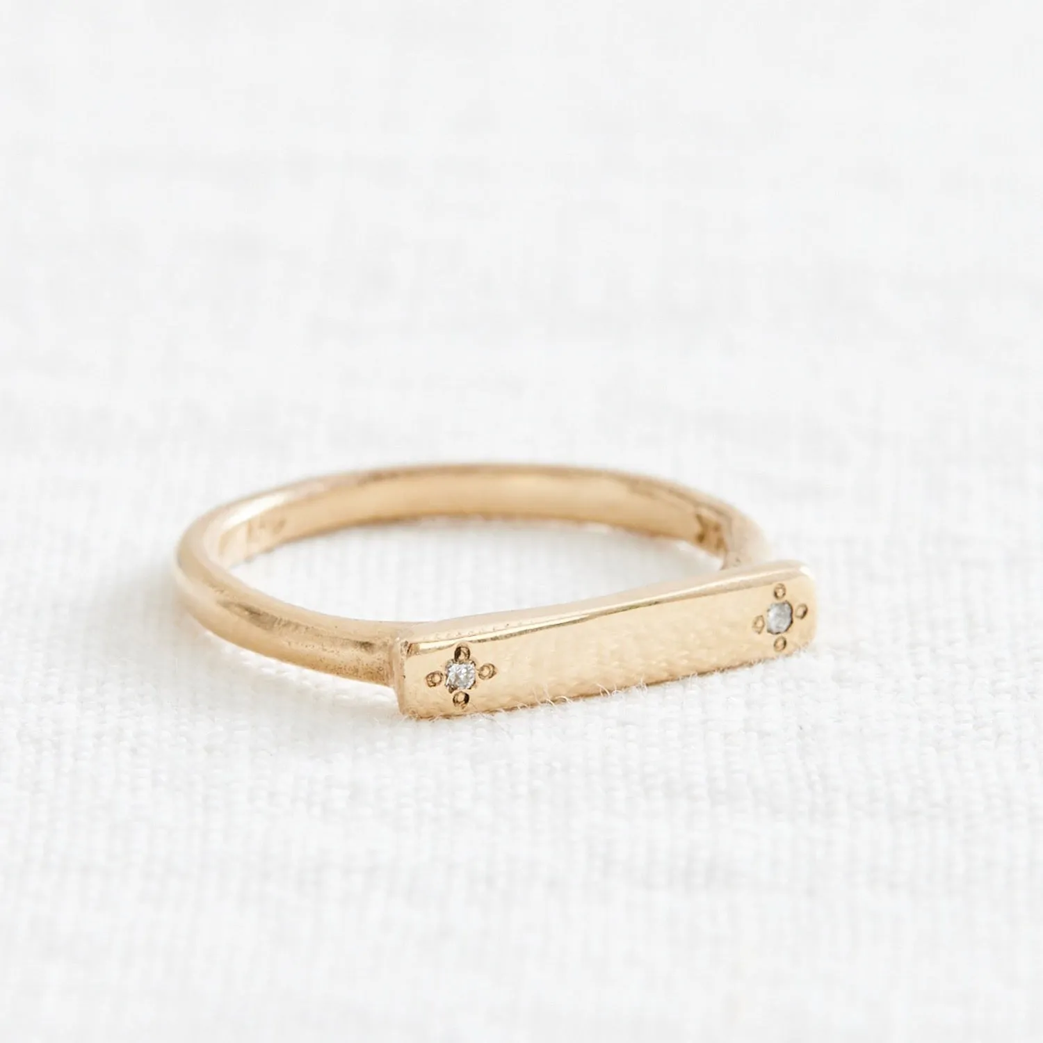 Message Ring - Double Diamond