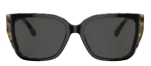Michael Kors ACADIA MK 2199 395087 Rectangle Plastic Tortoise Sunglasses with Grey Lens