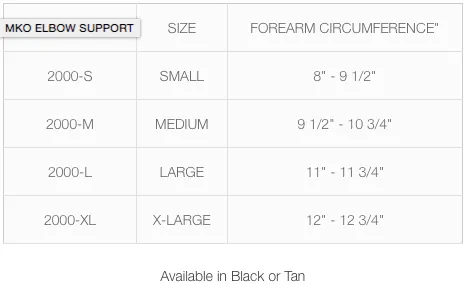 MKO Elbow Support