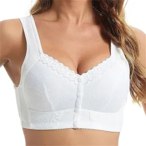 NEW White Moona Bra - Front Closure Breathable Bra for Seniors, Lena Wear Bra for Seniors Sz 54 Fits 1x/2x