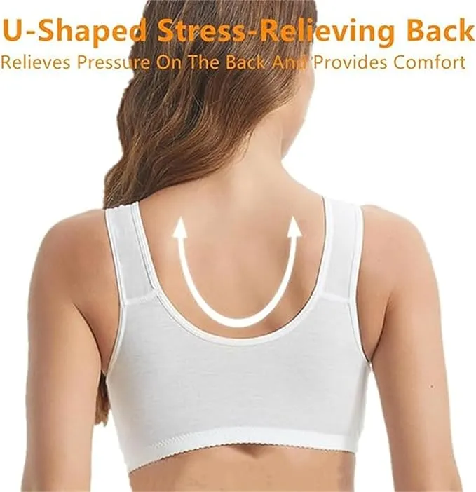 NEW White Moona Bra - Front Closure Breathable Bra for Seniors, Lena Wear Bra for Seniors Sz 54 Fits 1x/2x