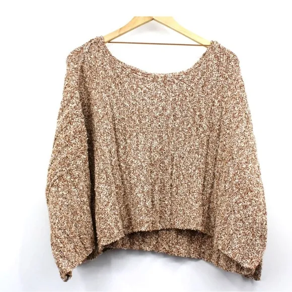 NWT. Free People Good Day Pullover Cropped Sweater Size M