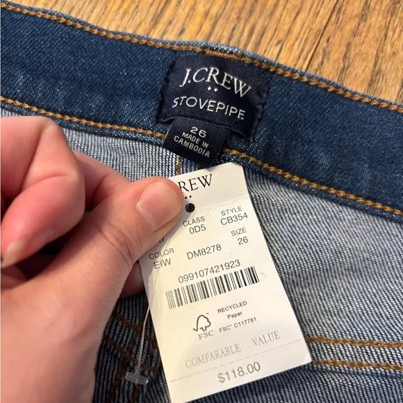 NWT J. Crew Stovepipe Jeans