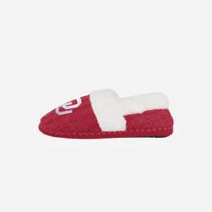 Oklahoma Sooners Womens Team Color Moccasin Slipper