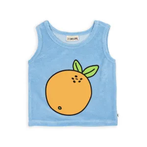 Orange Applique Terry Tank Top - 1 Left Size 12-14 years