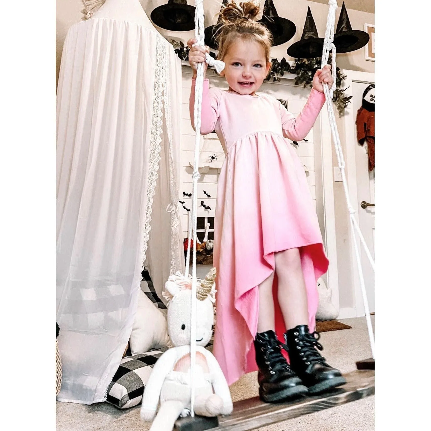 Organic Giselle Dress Long Sleeve Ombre