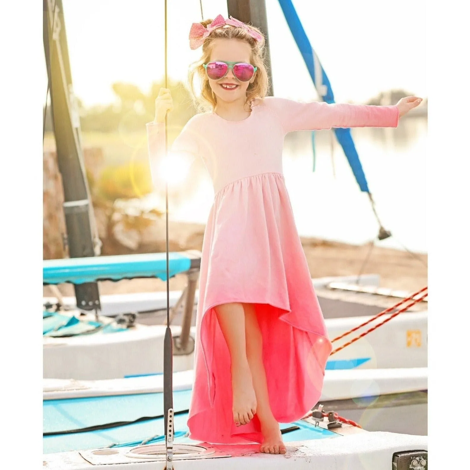 Organic Giselle Dress Long Sleeve Ombre