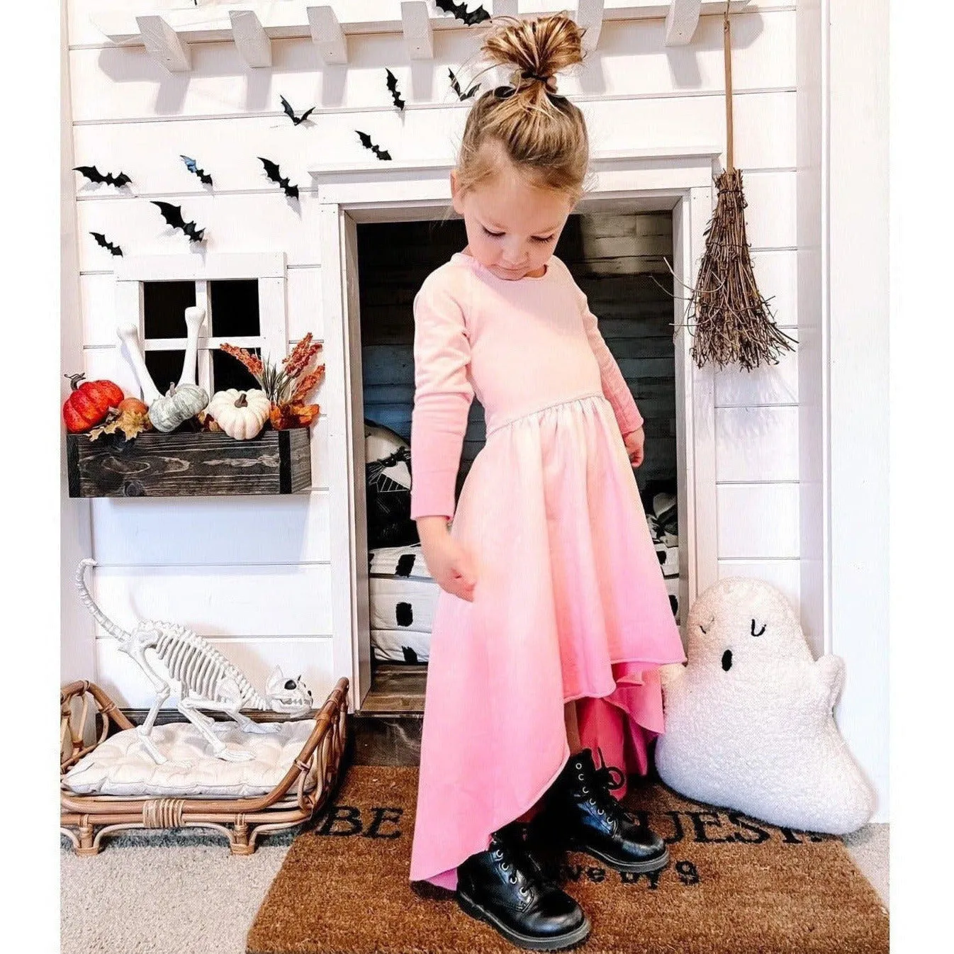 Organic Giselle Dress Long Sleeve Ombre