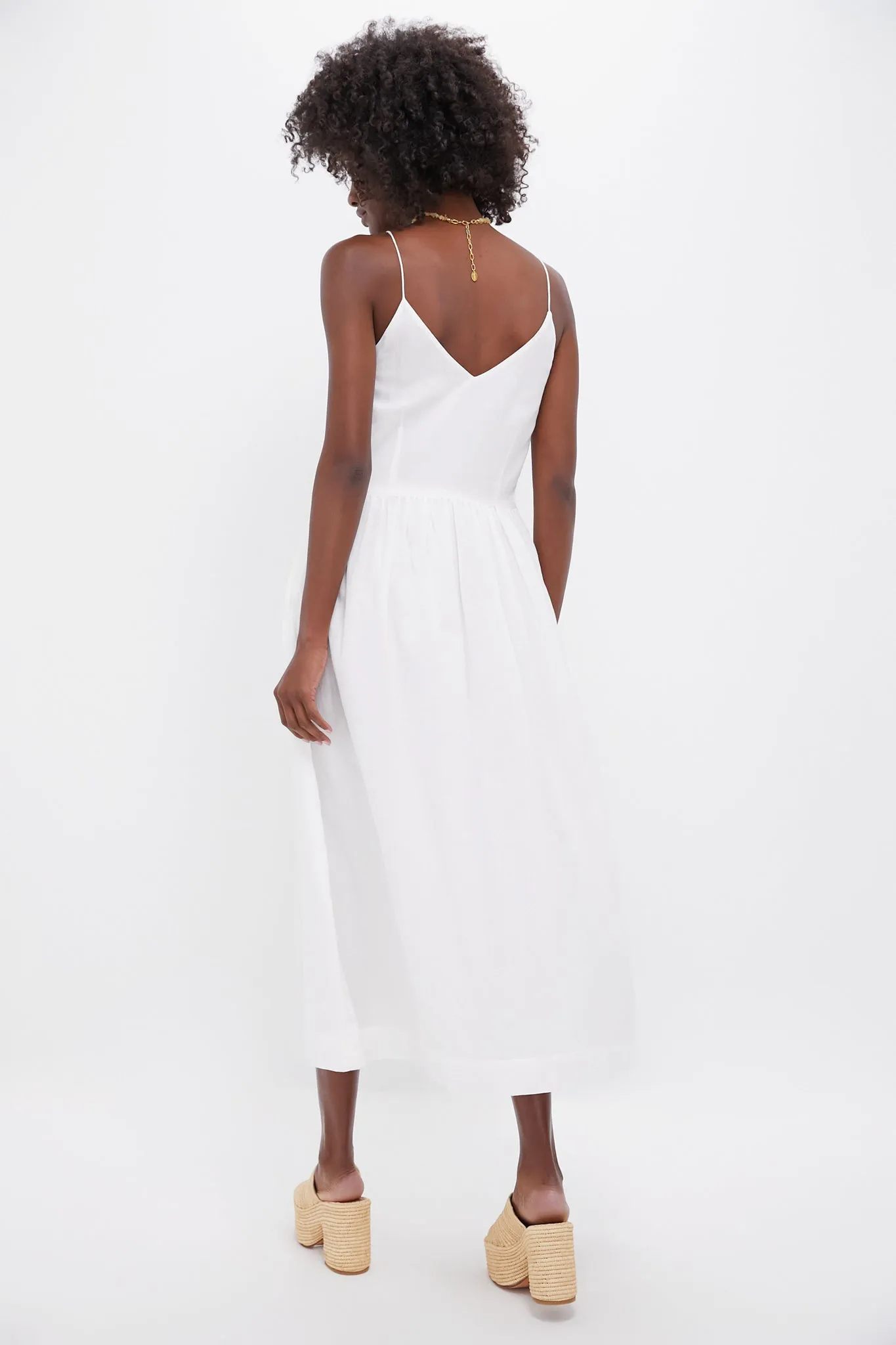 Pearl Zora Solid Tie Tank Dress