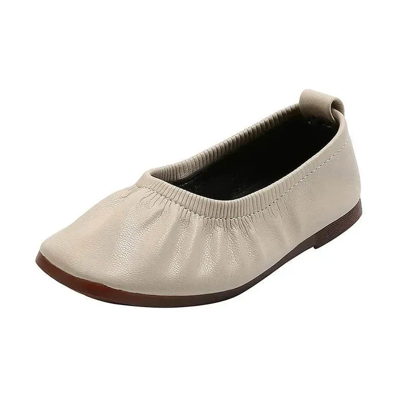 Princess Girls Flat Shoes Breathable Soft PU Leather Dress Shoes for Party Ballet Dance Slip-on Overshoes Casual Moccasin F12282
