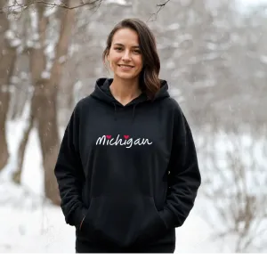 "I Love Michigan" Relaxed Fit Classic Unisex Hoodie