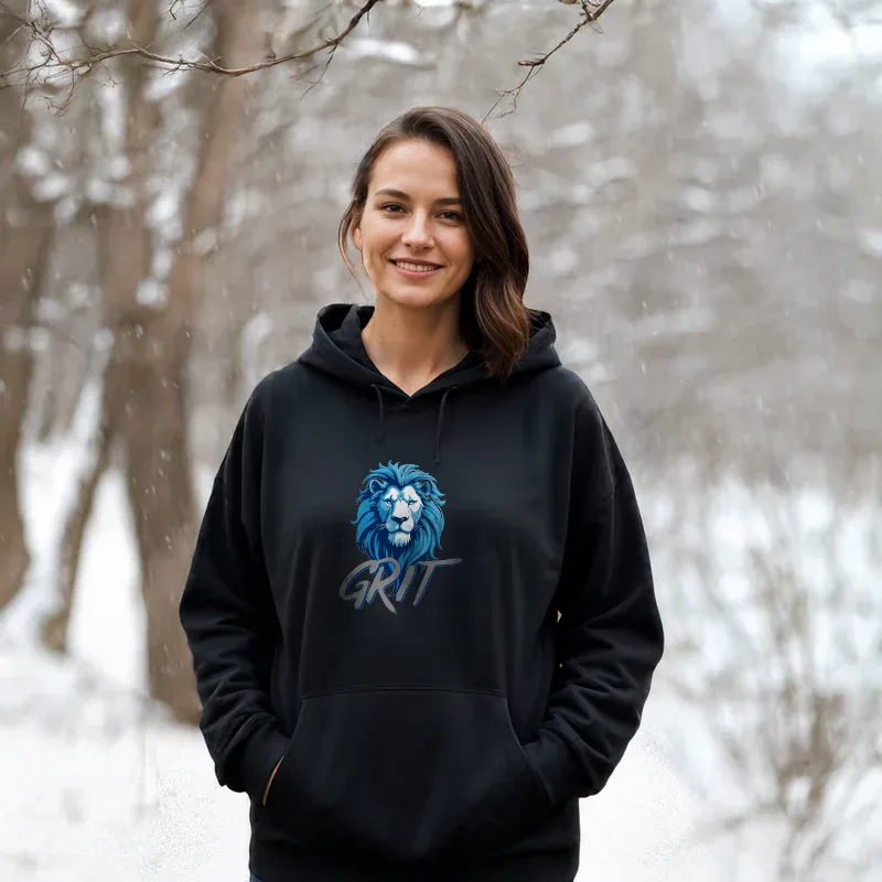 "Lion Grit" Relaxed Fit Classic Unisex Hoodie