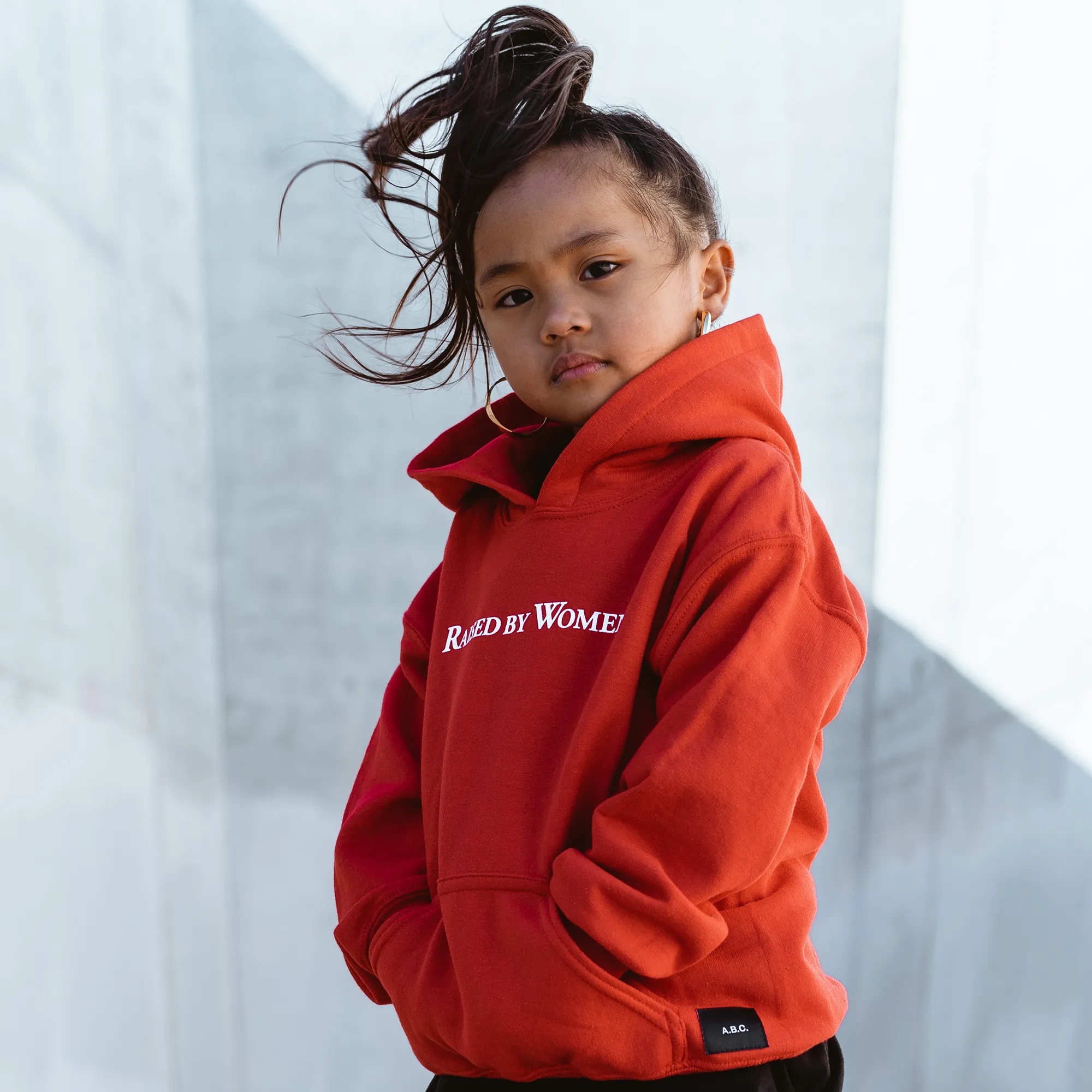 RAISED BY WOMEN HOODIE (RED)