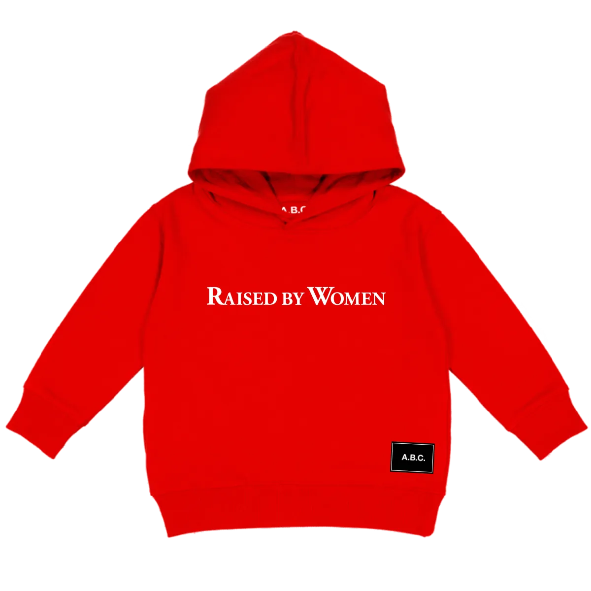 RAISED BY WOMEN HOODIE (RED)
