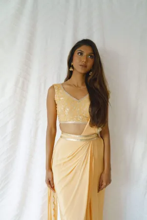 Rangeen Sari (Gold) - Rental
