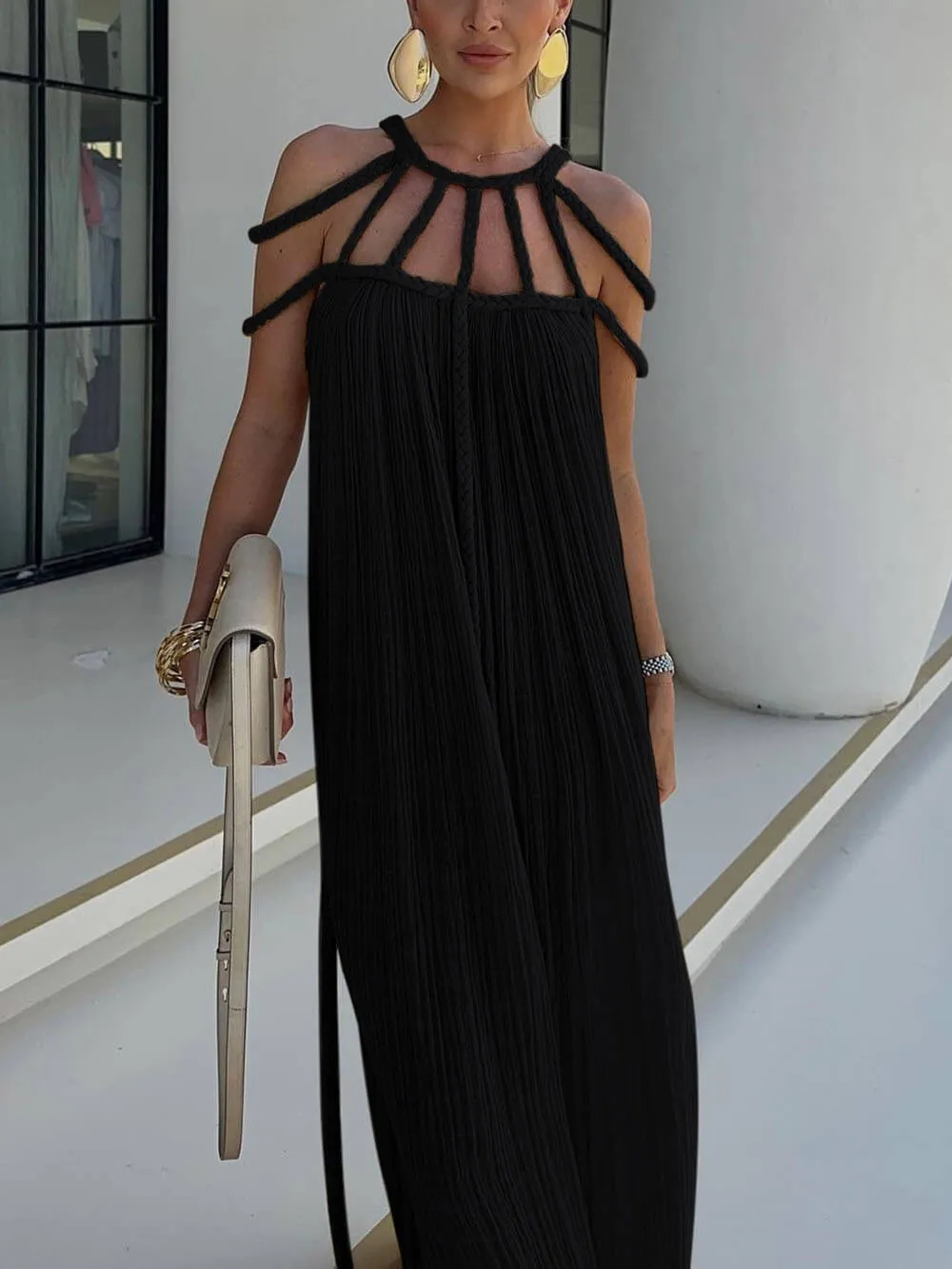 Ruth - Lightweight Draped Maxi Dress
