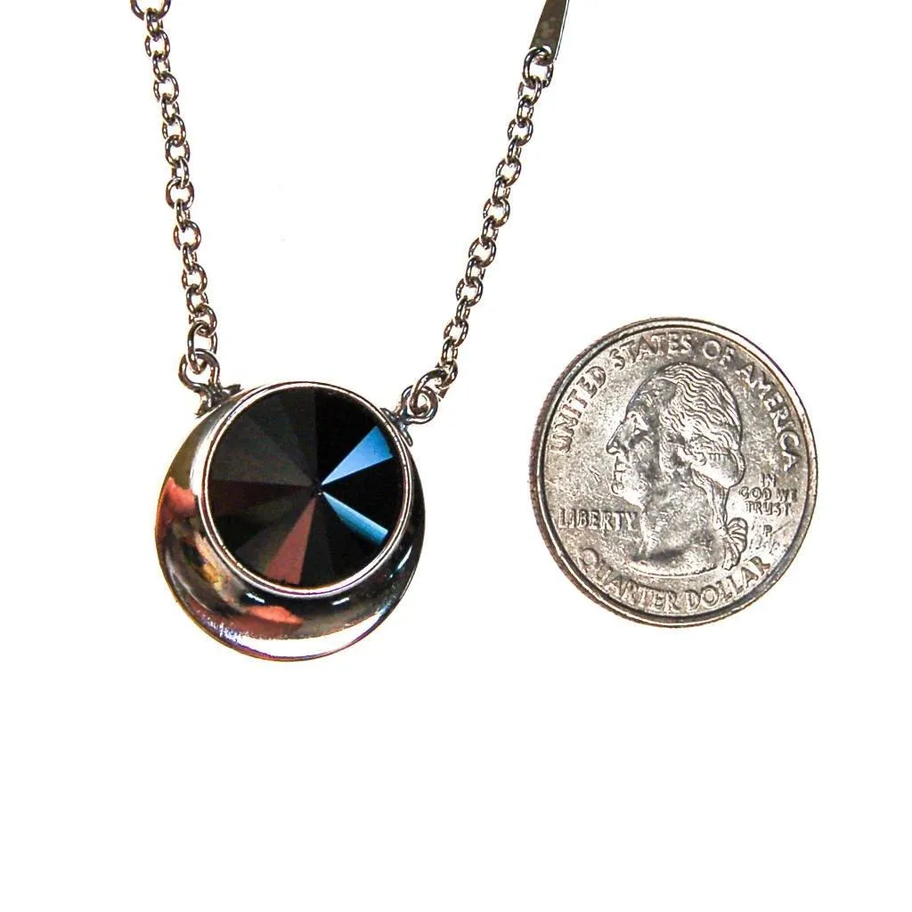 Sarah Coventry Faceted Hematite Pendant Necklace