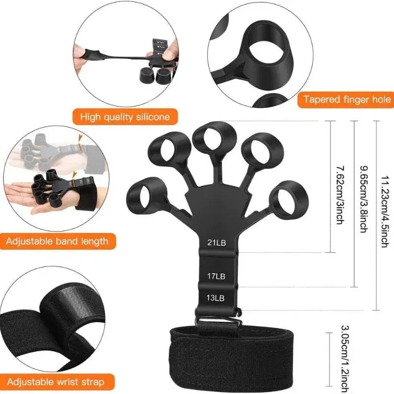 Silicone Gripster Grip Strengthener - Finger Stretcher Hand Trainer