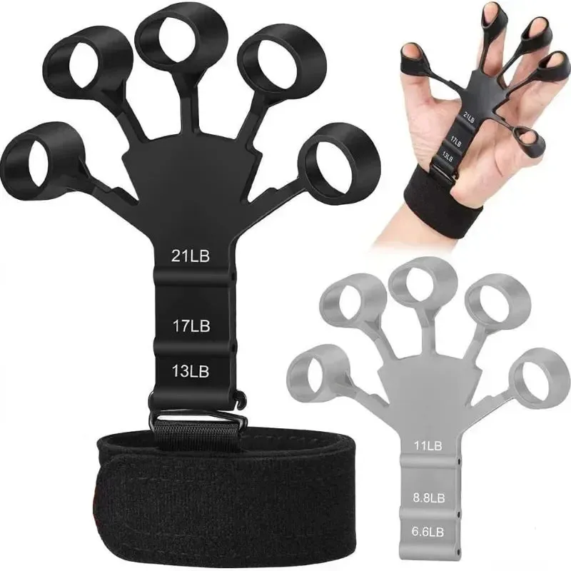 Silicone Gripster Grip Strengthener - Finger Stretcher Hand Trainer