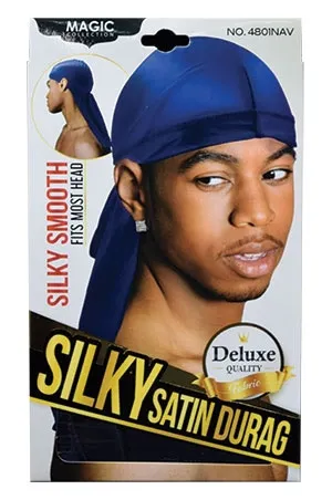 Silky satin Durag- Navy Blue
