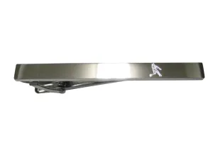 Silver Toned Etched Sleek Baseball Player Tie Clip