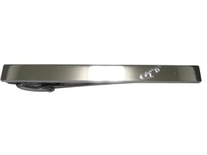 Silver Toned Etched Sleek Newt Gecko Lizard Tie Clip