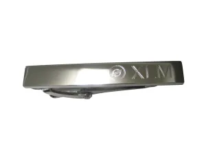 Silver Toned Etched Sleek Stellar Lumens Coin XLM Cryptocurrency Blockchain Skinny Tie Clip