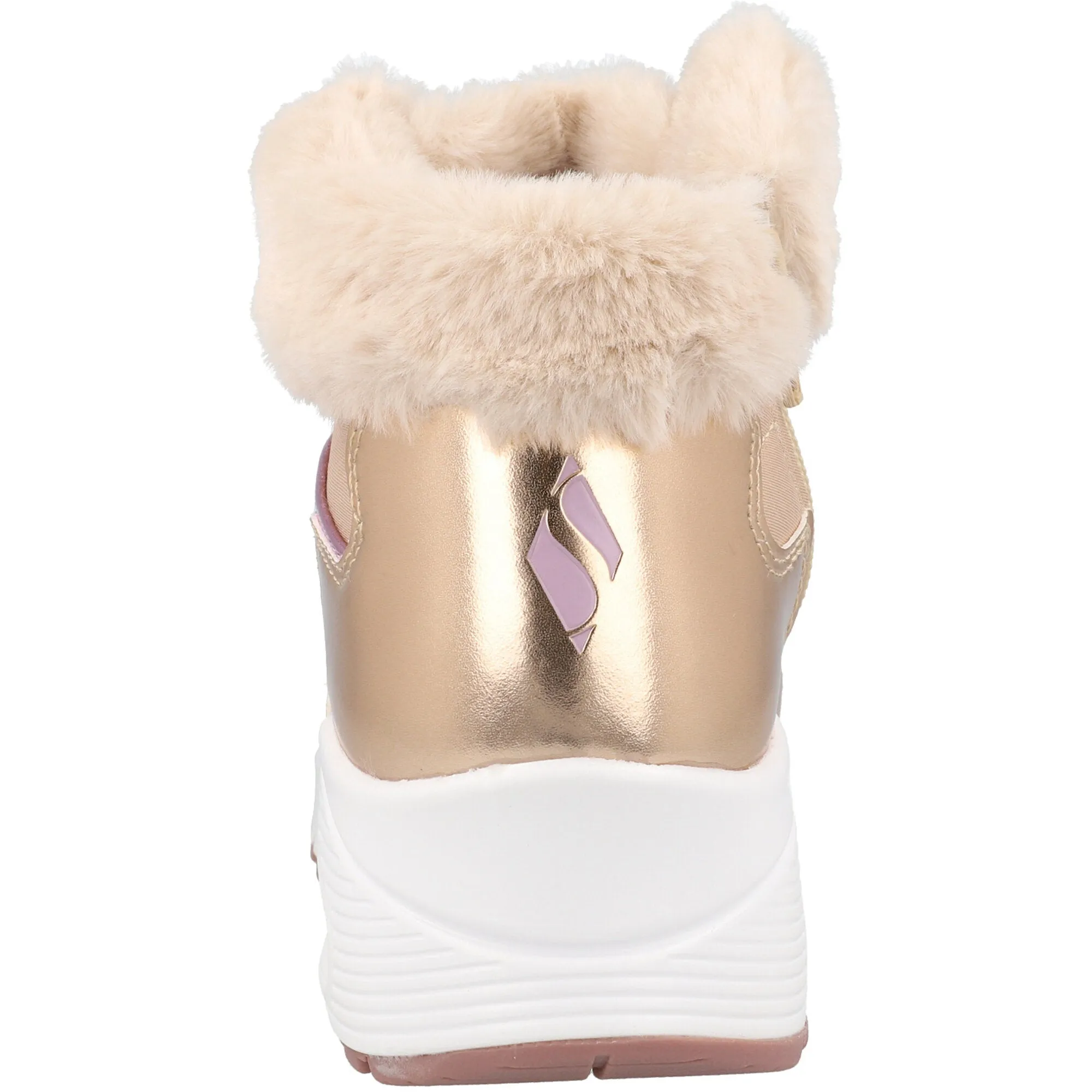 Skechers Uno Rose Gold High-Top Sneaker Boot