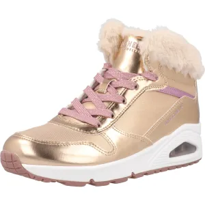 Skechers Uno Rose Gold High-Top Sneaker Boot