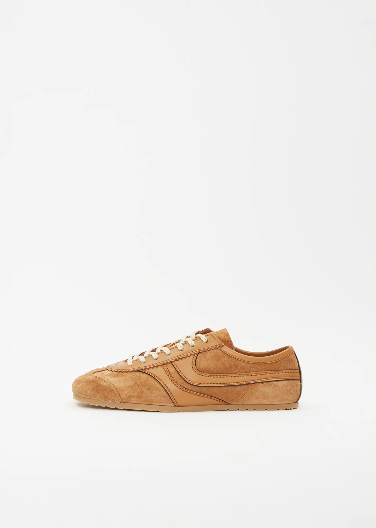 Suede Trainer — Tan
