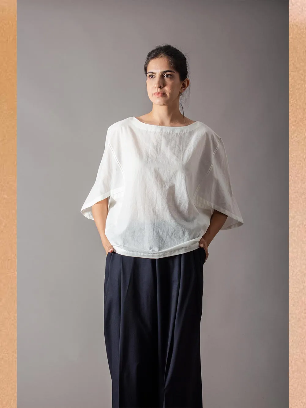 SUKETDHIR   I   SD Patang Top | Cotton Mul | White