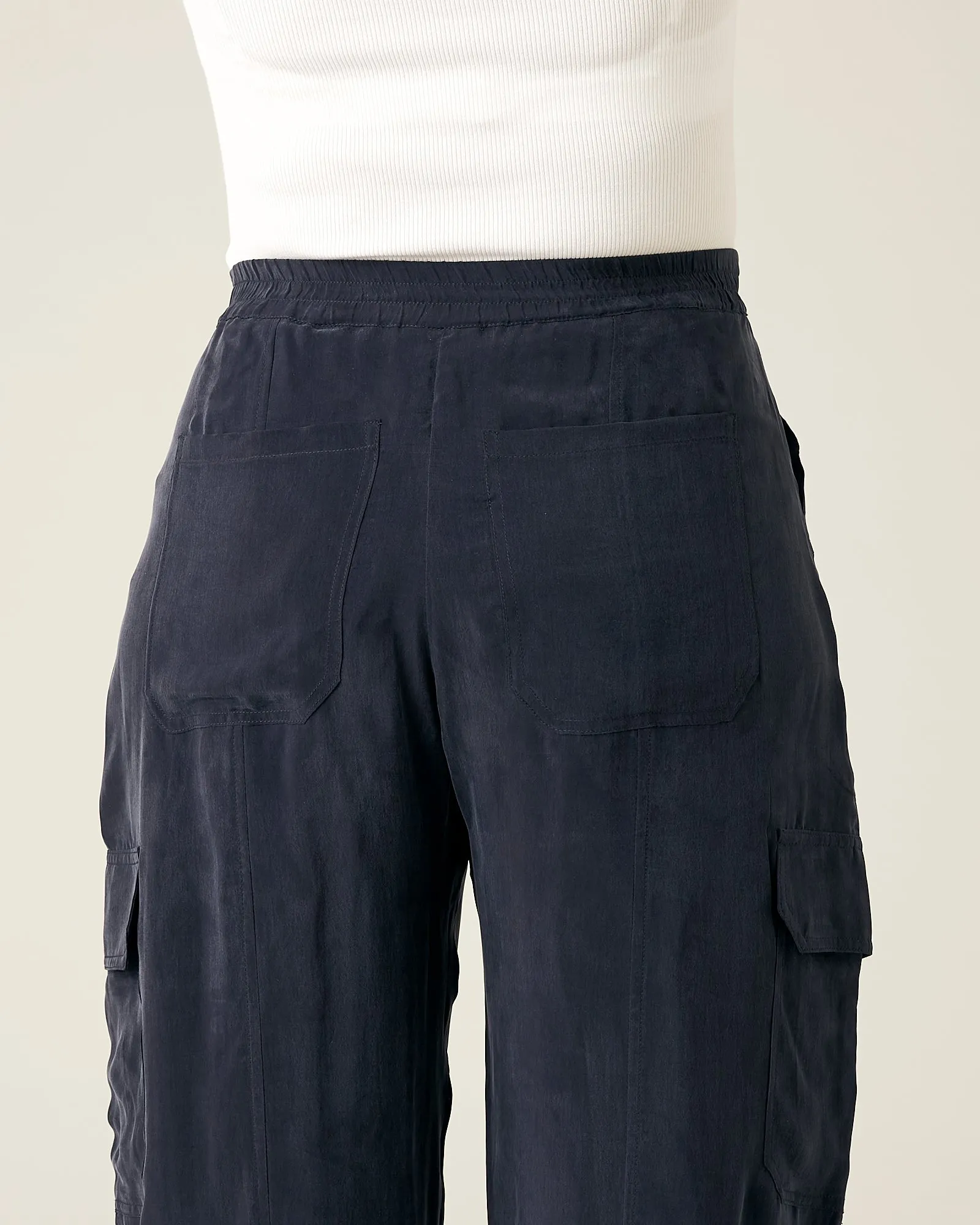 Sylvie Cupro Trouser - Navy