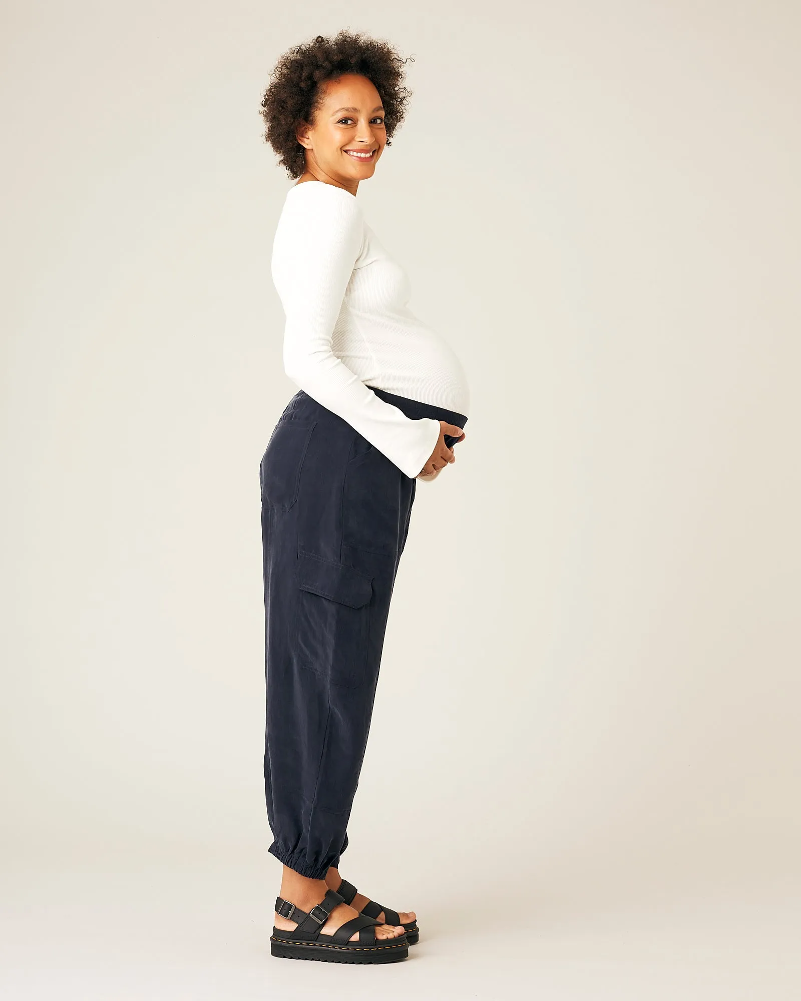 Sylvie Cupro Trouser - Navy