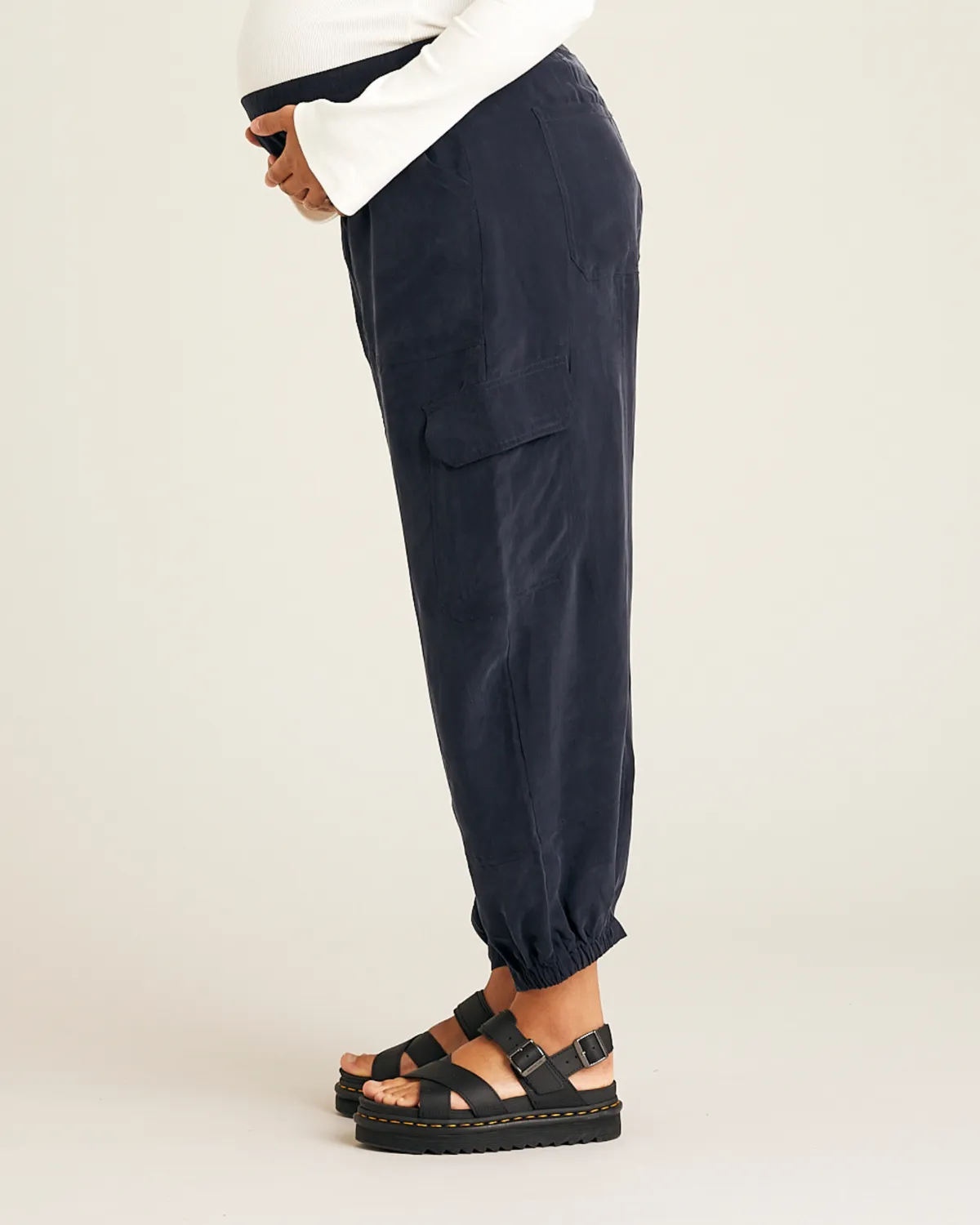 Sylvie Cupro Trouser - Navy