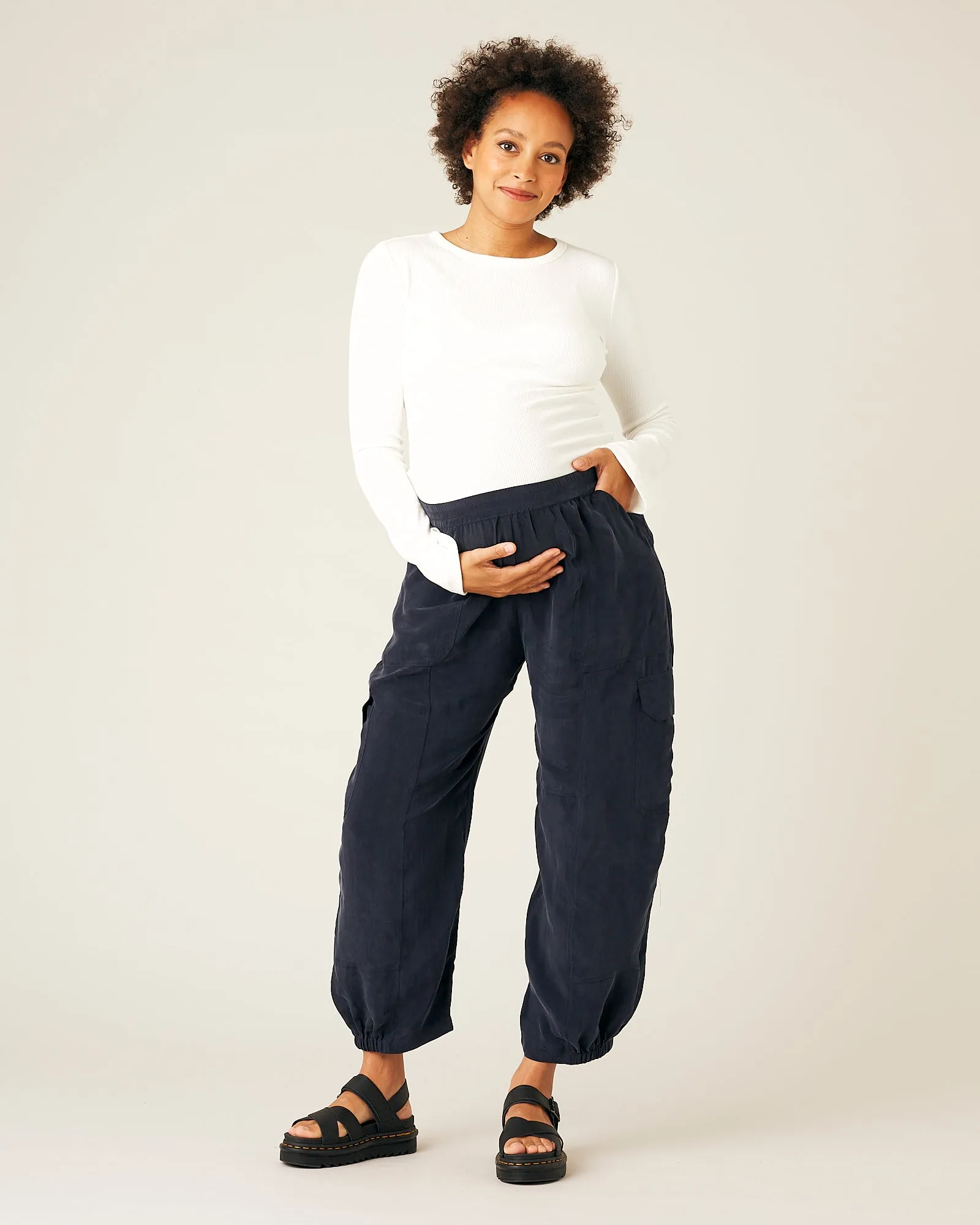 Sylvie Cupro Trouser - Navy