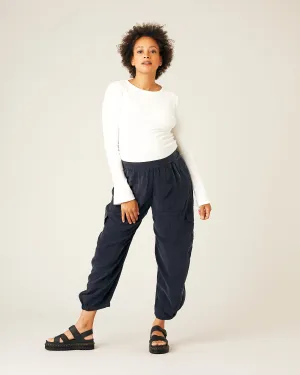 Sylvie Cupro Trouser - Navy