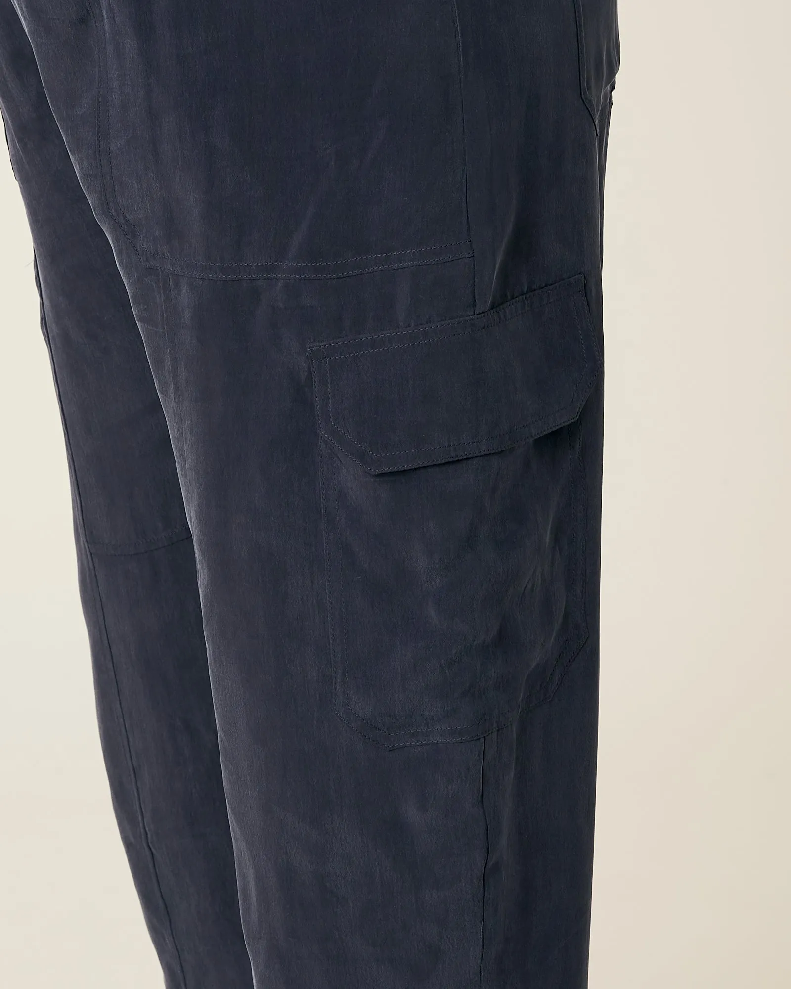 Sylvie Cupro Trouser - Navy
