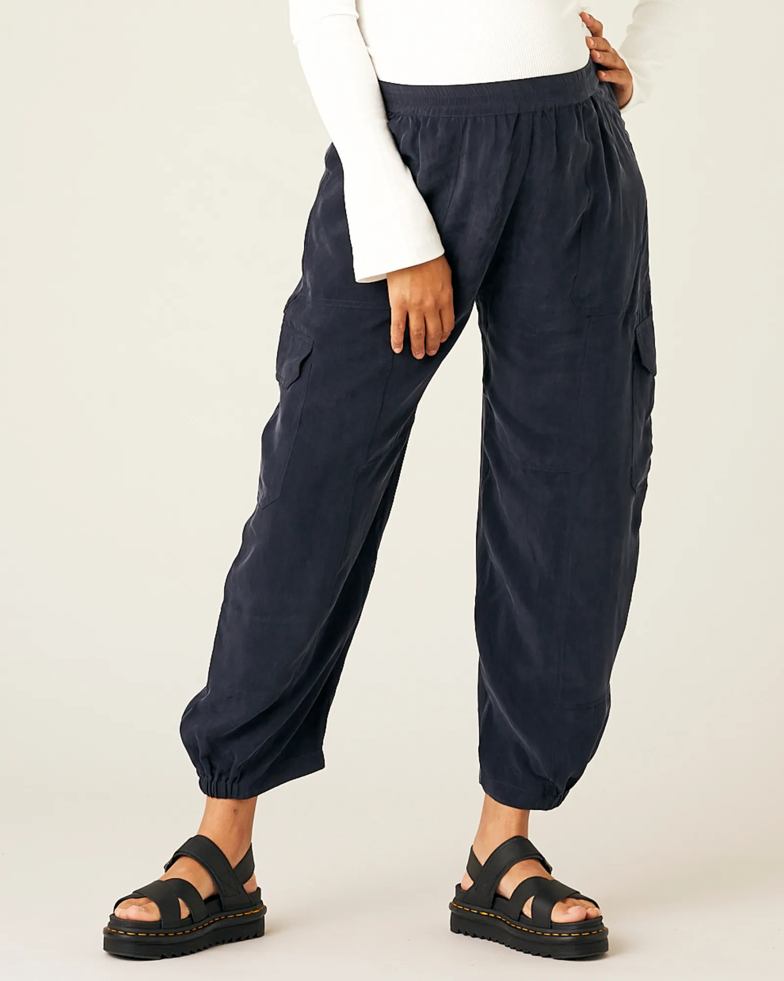 Sylvie Cupro Trouser - Navy